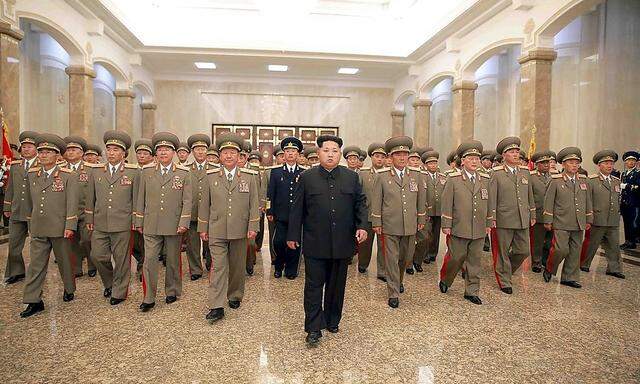 Nordkoreas Kim Jong-un in Pjöngjang
