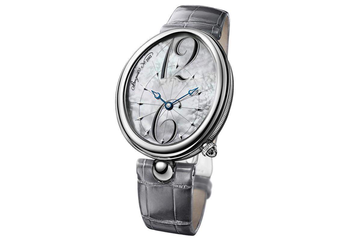 Breguet „Reine de Naples“: Ihre Form ist extravagant, ihre Machart ebenso. Eine Hommage an eine Armbanduhr, die A.-L. Breguet einst für die Schwester Napoleons, Caroline Murat, kreierte.   Redaktion: Alexander Linz