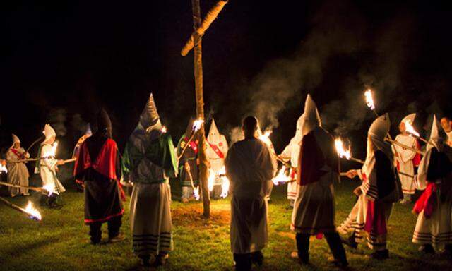 Archivbild: Ein Treffen des Ku-Klux-Klans im US-Bundesstaat Virginia.