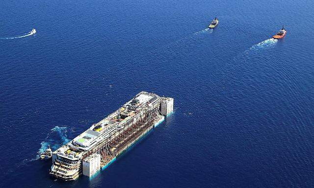 Die Costa Concordia trat am Mittwoch ihre letzte Reise an