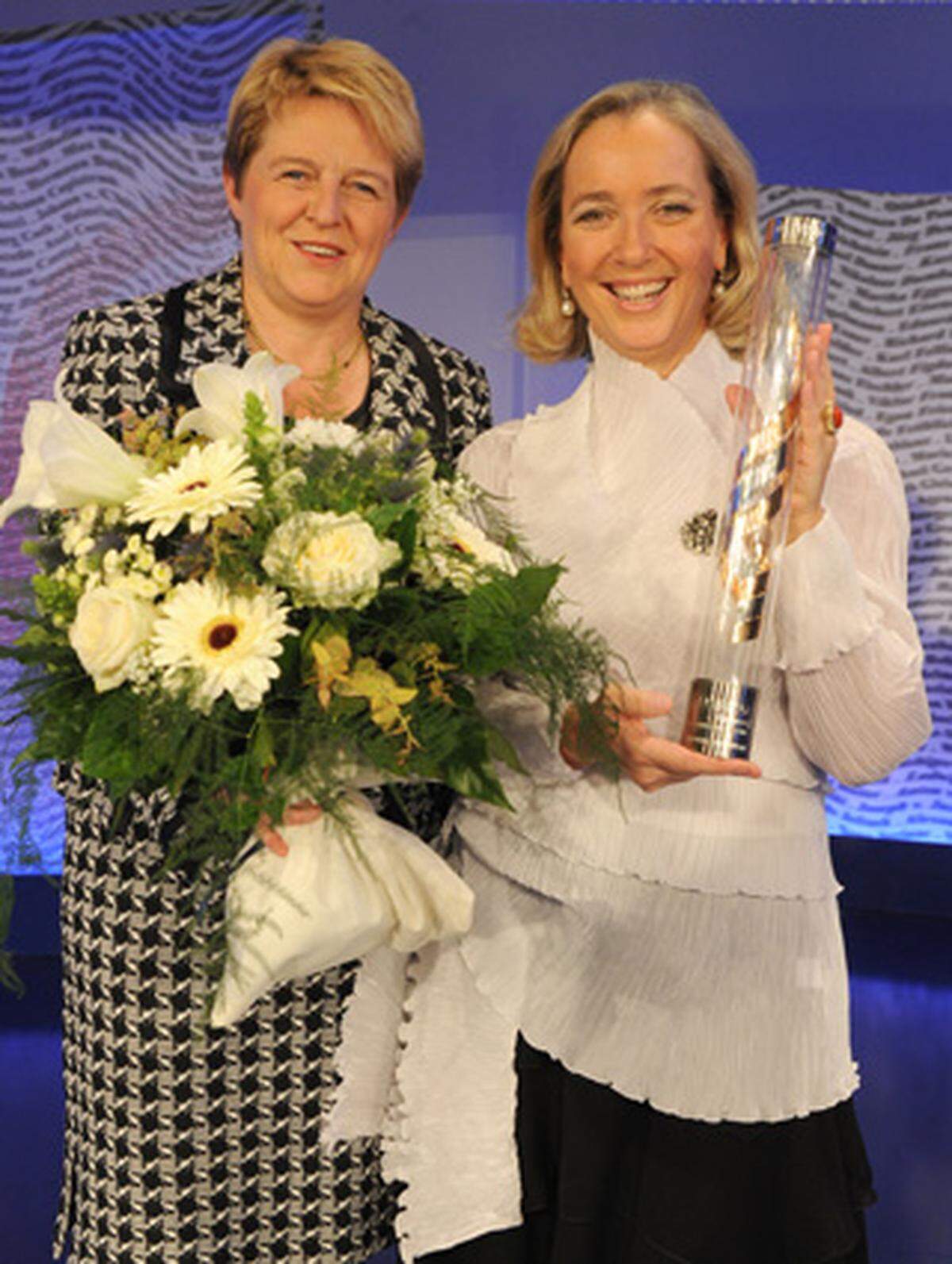 Agnes Husslein, Chefin der Österreichischen Galerie Belvedere, erhielt die Austria'08-Trophäe in der Sparte Kulturmanagement.