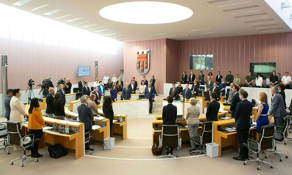 Blick in die Abstimmung am Mittwoch, 11. Mai 2022, anlässlich einer Sitzung des Vorarlberger Landtags in Bregenz. 