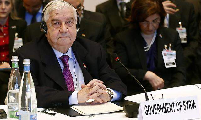 Außenminister Walid Mouallem leitet die syrische Delegation in Genf