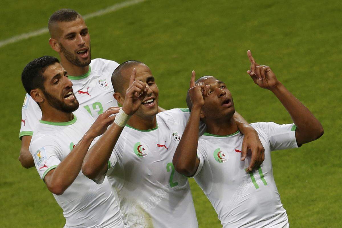 WM-Minuten hatte Algerien kein Tor erzielt und damit beinahe den Negativrekord von Bolivien (518) überroffen. Doch schon im Auftaktspiel gegen Belgien (1:2) kam die Erlösung.