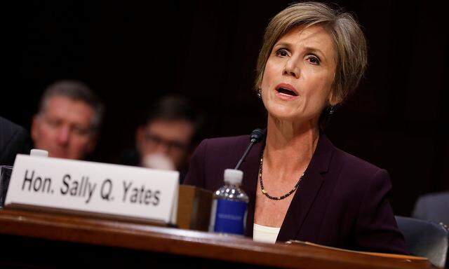 Sally Yates sagte vor dem Justizausschus des Senats aus.