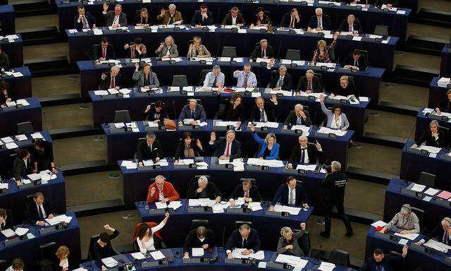 Bild einer Abstimmung im Europaparlament in Straßburg.