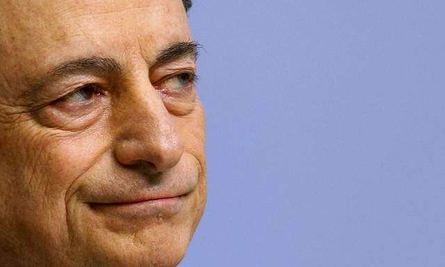 European Central Bank president Draghi attends a news conference at the ECB headquarters in Frankfurt