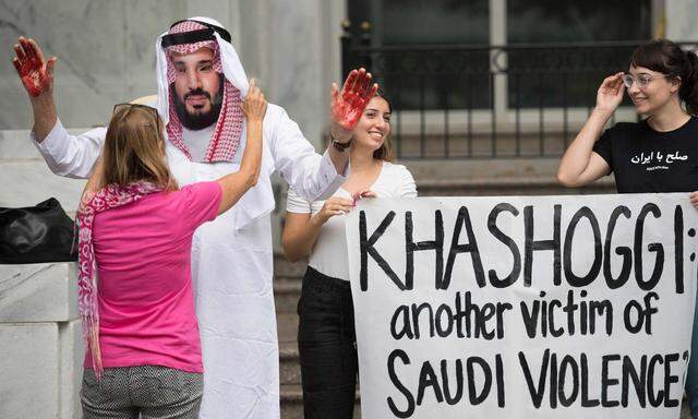 Protest gegen Mohammed bin Salman.