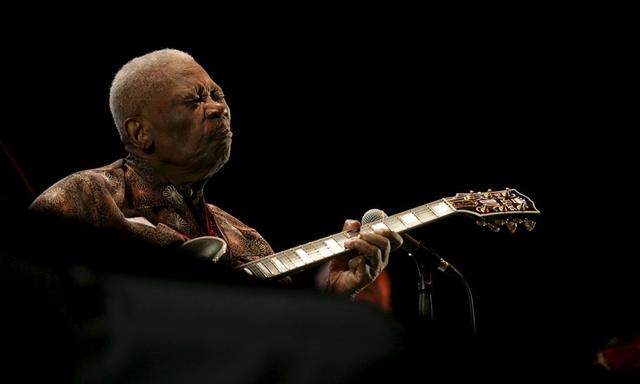 File picture shows B.B. King performing during the 46th Jazz Festival in San Sebastian