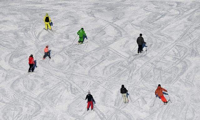 Skifahrer in Garmisch-Partenkirchen