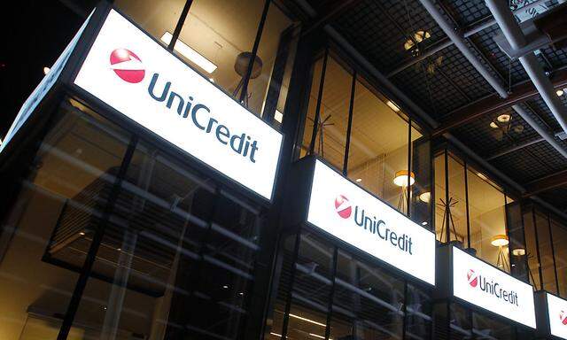 UniCredit Bank headquarters is pictured in Milan