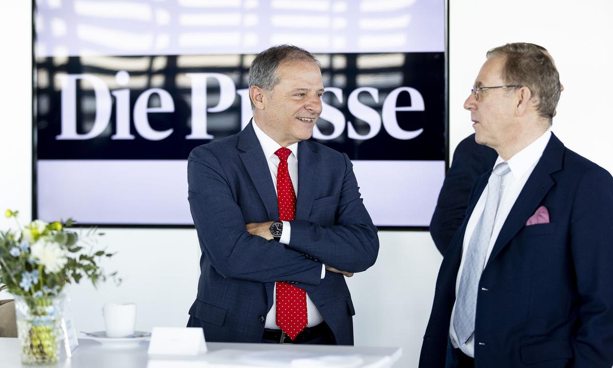 Georg Feith (Stoelzle Oberglas, l.) und Peter Oswald (Mayr-Melnhof Karton AG).