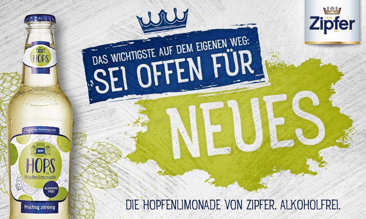 Silber:ZIPFER HOPS BRAU UNION ÖSTERREICH AGDDB Wien WerbeagenturStarcom Austria