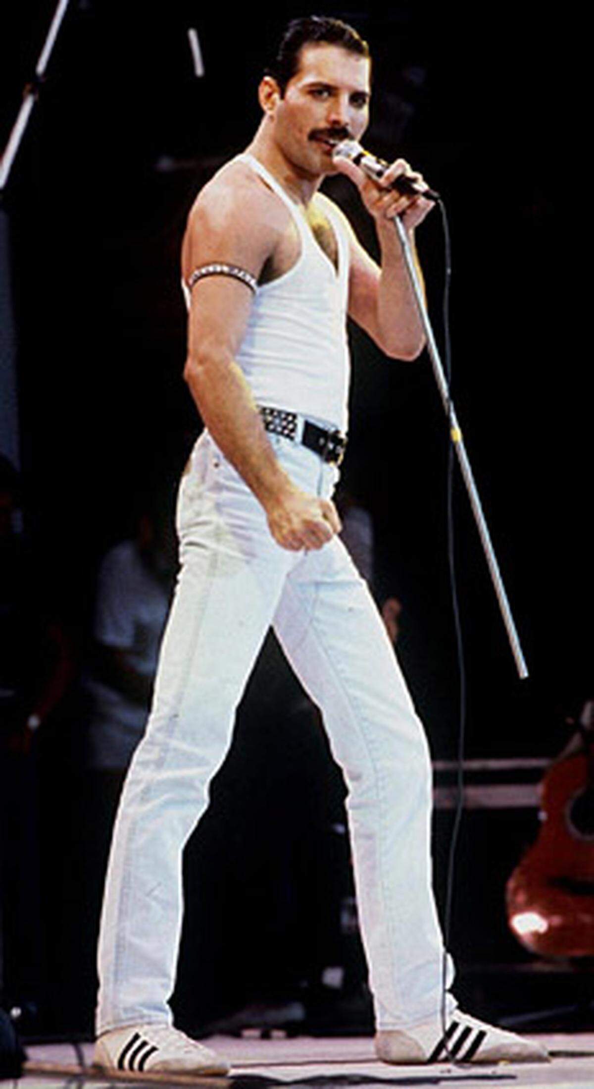 Nur einen Tag vor seinem Tod am 24. November 1991 machte Freddie Mercury, der als exzentrischer Sänger von Queen zu den bedeutendsten Musikern der 70er- und 80er-Jahr zählte, seine Aids-Erkrankung öffentlich. Mercury war die maskulinste "Diva" im Rockbusiness gewesen. Kein Lederkostüm konnte ihm zu ausgefallen und erotisch provokant, kein Auftritt zu bombastisch inszeniert sein, aus seiner Bisexualität machte er nie ein Hehl. Mercury starb an den Folgen einer Lungenentzündung.