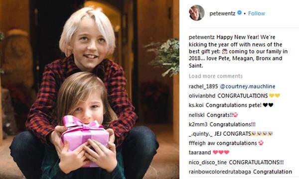US-Rocker Pete Wentz wird 2018 zum dritten Mal Vater. "Frohes Neues Jahr! Wir starten das Jahr mit der Ankündigung des bisher besten Geschenks", schrieb er am 1. Jänner auf Instagram. Wentz setzte das Emoticon eines kleinen Mädchens dazu und schrieb: "...kommt 2018 in unsere Familie..."