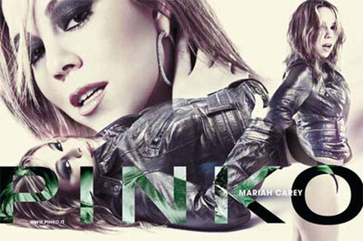 Für zehn Millionen Euro lässt auch sie sich als Werbefigur ablichten. Mariah Carey als neues Testimonial für das italienische Modelabel "Pinko".