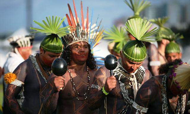 Indigene protestieren in Brasilien gegen die Zerstörung ihres Lebensraumes