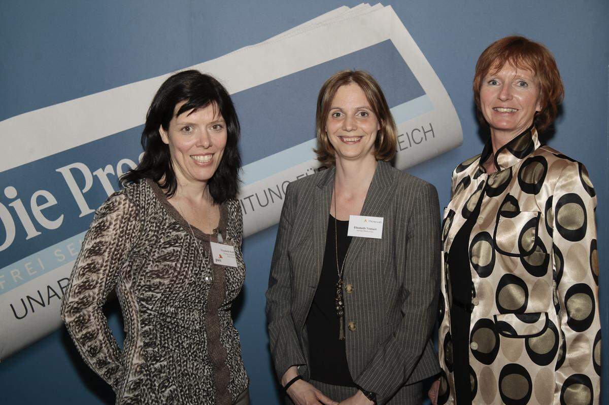 Dreifache HR-Power: Liz Hull (PwC), Elisabeth Triebert (TPA Horwath) und Ursula Vogler (KPMG).