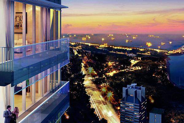 Aktueller Wert: 43 Millionen Euro Zwei der zehn teuersten Penthäuser befinden sich in Asien, eines davon in der 64 Stockwerke hohen Clermont Residence in Singapur.