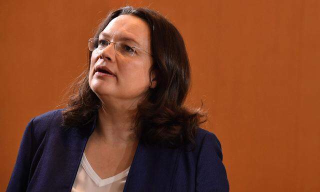 Die deutsche Arbeitsministerin, Andrea Nahles (SPD).