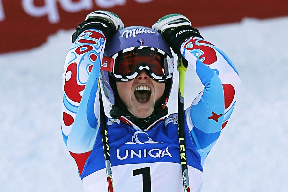 Mit Marion Rolland (Abfahrt) und Tessa Worly (Riesentorlauf/Bild) stellte Frankreich gleich zwei Überraschungssiegerinnen. Super-G-Silber für Gauthier de Tessières und Abfahrtsbronze für David Poisson komplettierten das beste WM-Abschneiden seit 1974.