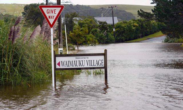 Zyklon Gabrielle löste in Neuseeland Überschwemmungen aus.