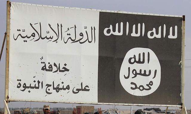 Ein Plakat mit den Slogans des IS.