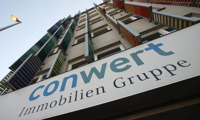 The headquarters of Austrian properties group Conwert is pictured in Vienna
