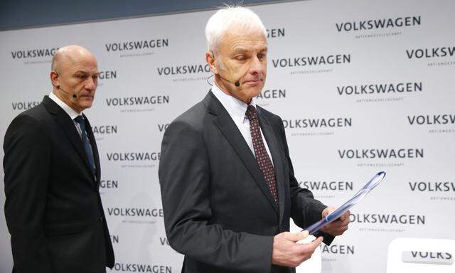 Volkswagen-Chef Müller, CFO Witter 