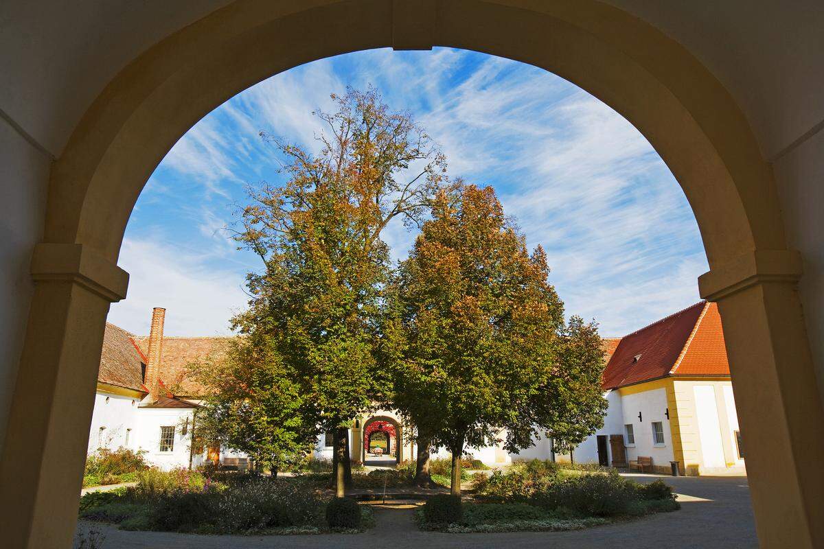 Maria Theresia ließ Schloss Hof zur größetn Landschlossanlage Österreichs aus- und umbauen. Im Laufe des 19. und 20. Jahrhunderts wirde die Gartenanlage mehr und mehr ihrem Schicksal überlassen und die Brunnen demontiert - auch die Große Kaskade. Der Garten aber blieb in seiner barocken Grundstruktur erhalten.