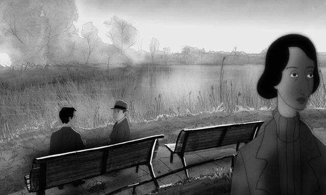 Konspiratives Treffen in London: Animation von Edith Tudor-Hart, Arnold Deutsch, Kim Philby.