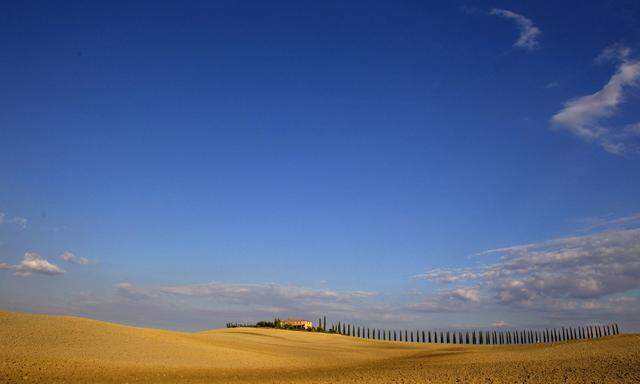 A view of fields in the world famous Crete Senesi area near Asciano