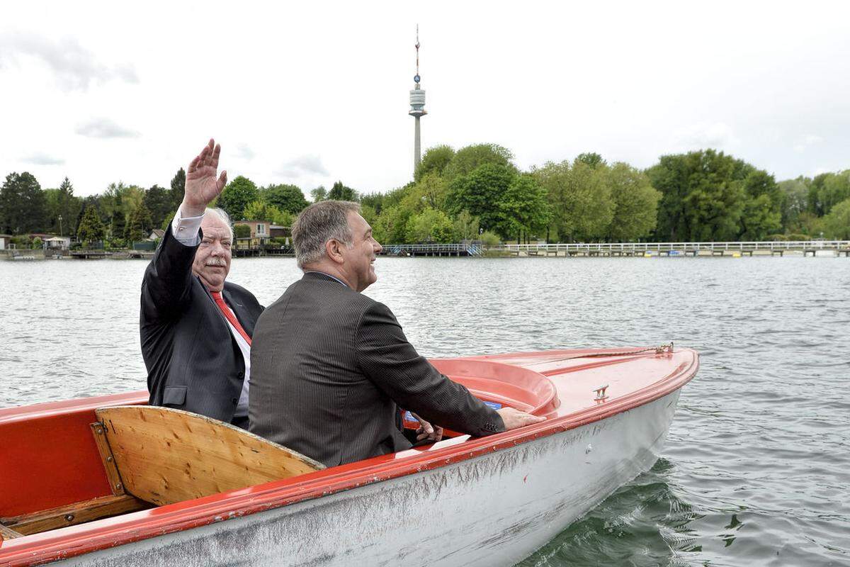 Und nach der gemeinsamen Fahrt wurde das Miteinander von Rathaus und Kammer genauso beschworen wie die Alte Donau als "kontemplative Heimat".