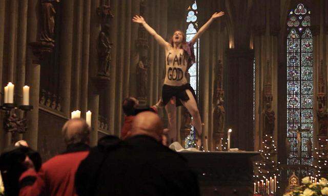 GERMANY CHRISTMAS FEMEN PROTEST