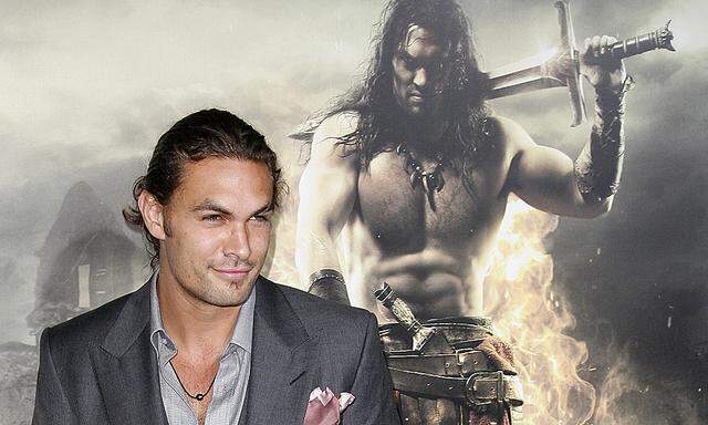Cast member Jason Momoa arrives at the film premiere of ´Conan the Barbarian´ in Los Angeles, California