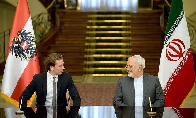 Sebastian Kurz mit dem iranischen Außenminister Zarif.