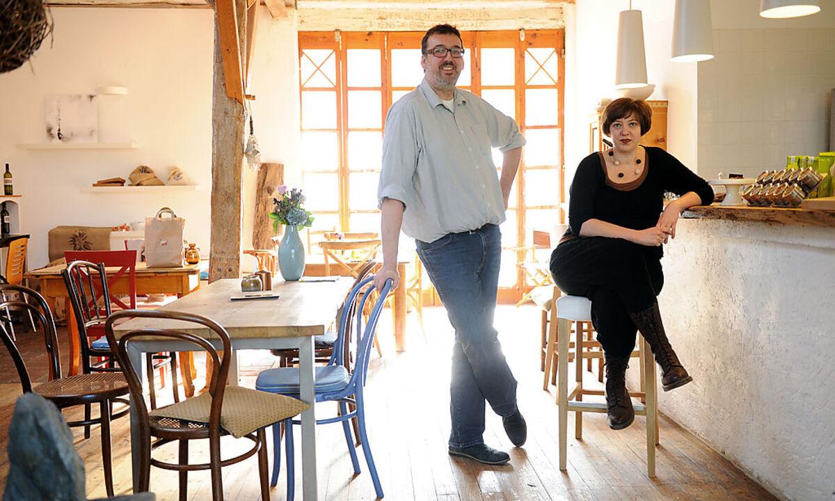 Emile Wijne und Marieke Wijne-Slop in ihrem Café