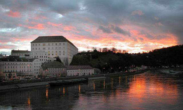 Oesterreich, Linz, Schloss, Abendstimmung