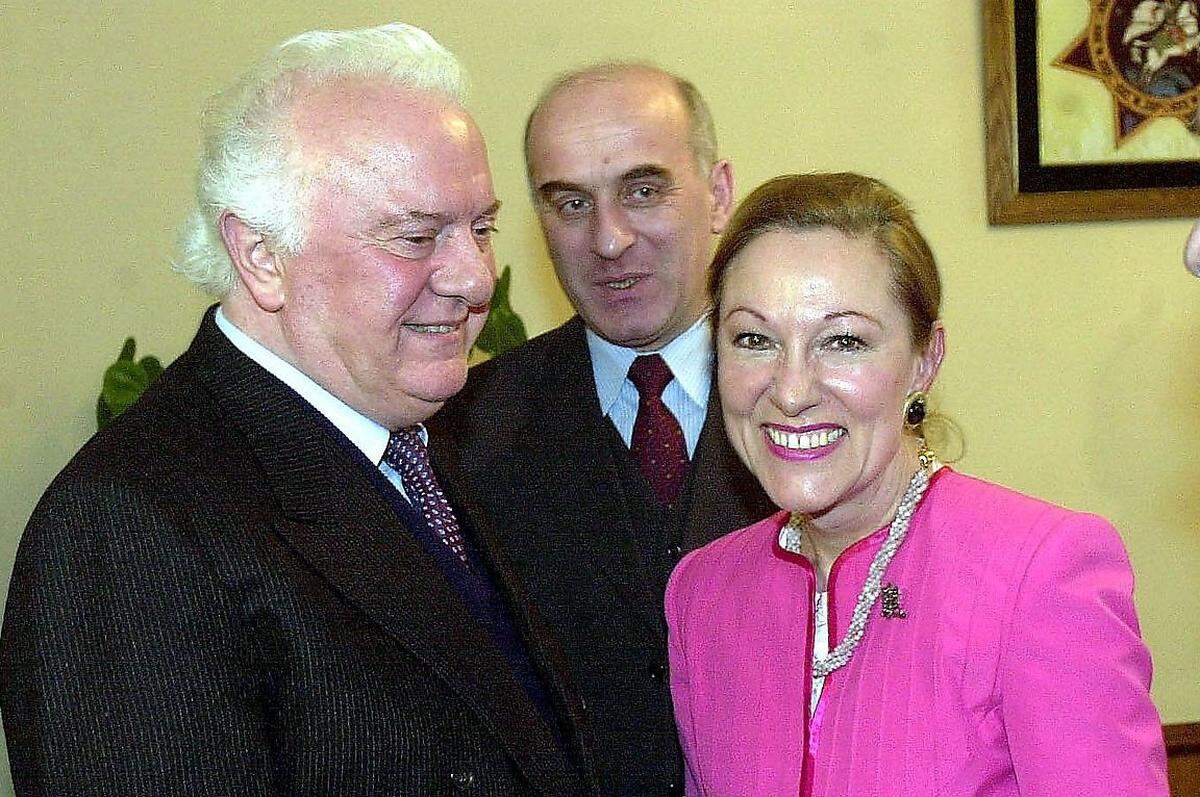 Auf Mission in Tiflis: Österreichs Außenministerin Benita Ferrero-Waldner kam im Mai 2000 in ihrer Funktion als Vorsitzende der OSZE nach Georgien.