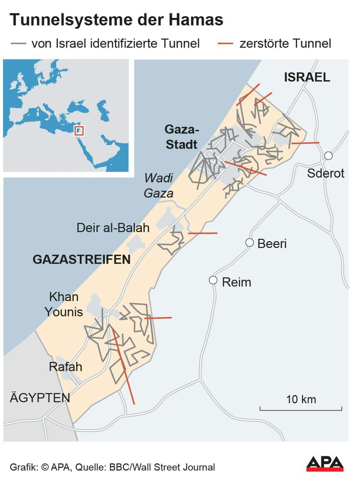 Das Tunnelsystem der Hamas