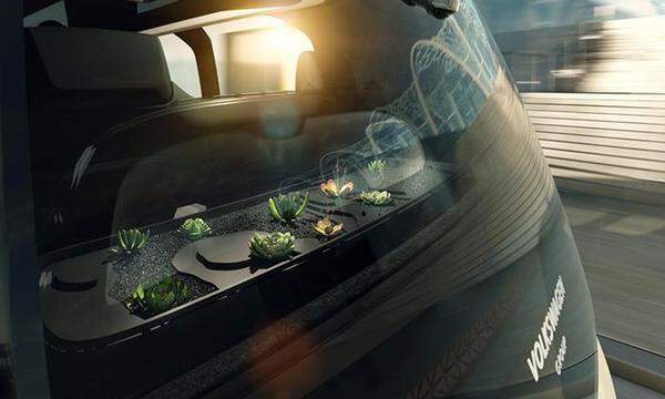 Luftreinigende Pflanzen sollen die Bambuskohle-Luftfilter unterstützen. Wann ein solches Auto Realität werden könnte, lässt VW noch offen.