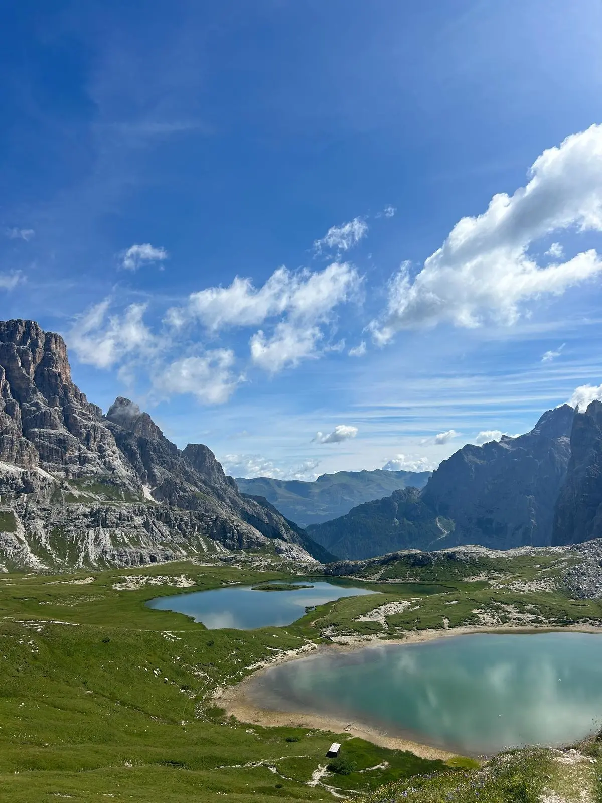 Lovely mountain lakes on the circular hike.