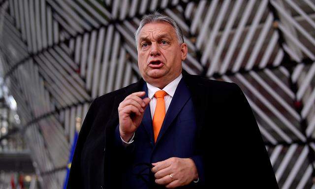 Archivbild von Ungarns Premier Viktor Orbán beim EU-Gipfel in Brüssel im Dezember 2020.
