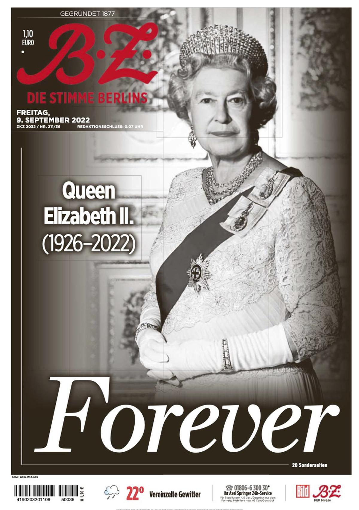 Die Queen ist tot Titelseiten aus aller Welt