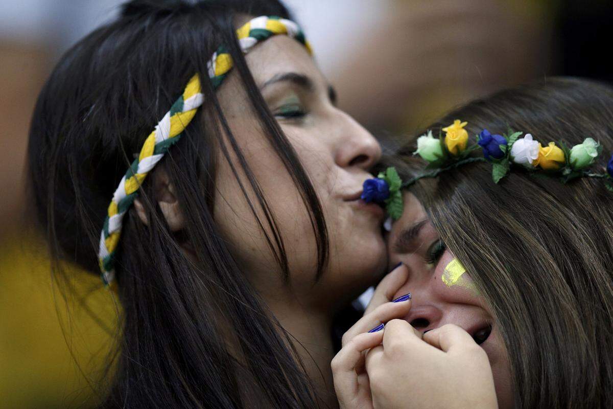 Da waren sie wieder: Die Tränen der brasilianischen Fans.