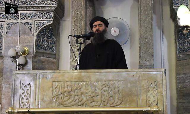 Ein Videostandbild von IS-Chef Abu Bakr al-Baghdadi aus einer Aufnahme im Jahr 2014.