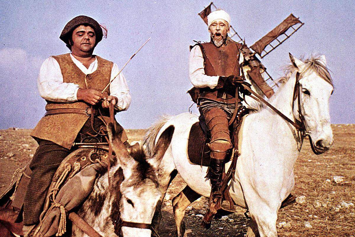 Der Literat starb 1616 an den Folgen einer Diabetes. Der zweite Teil des "Don Quijote" erschien ein Jahr vor seinem Tod. Darüber hinaus arbeitete Cervantes bis an sein Lebensende an dem posthum veröffentlichten Roman "Persilus und Sigismunda".    Bild aus dem Film: "Der Mann von La Mancha" mit Peter O'Toole, Sophia Loren, James Coco 