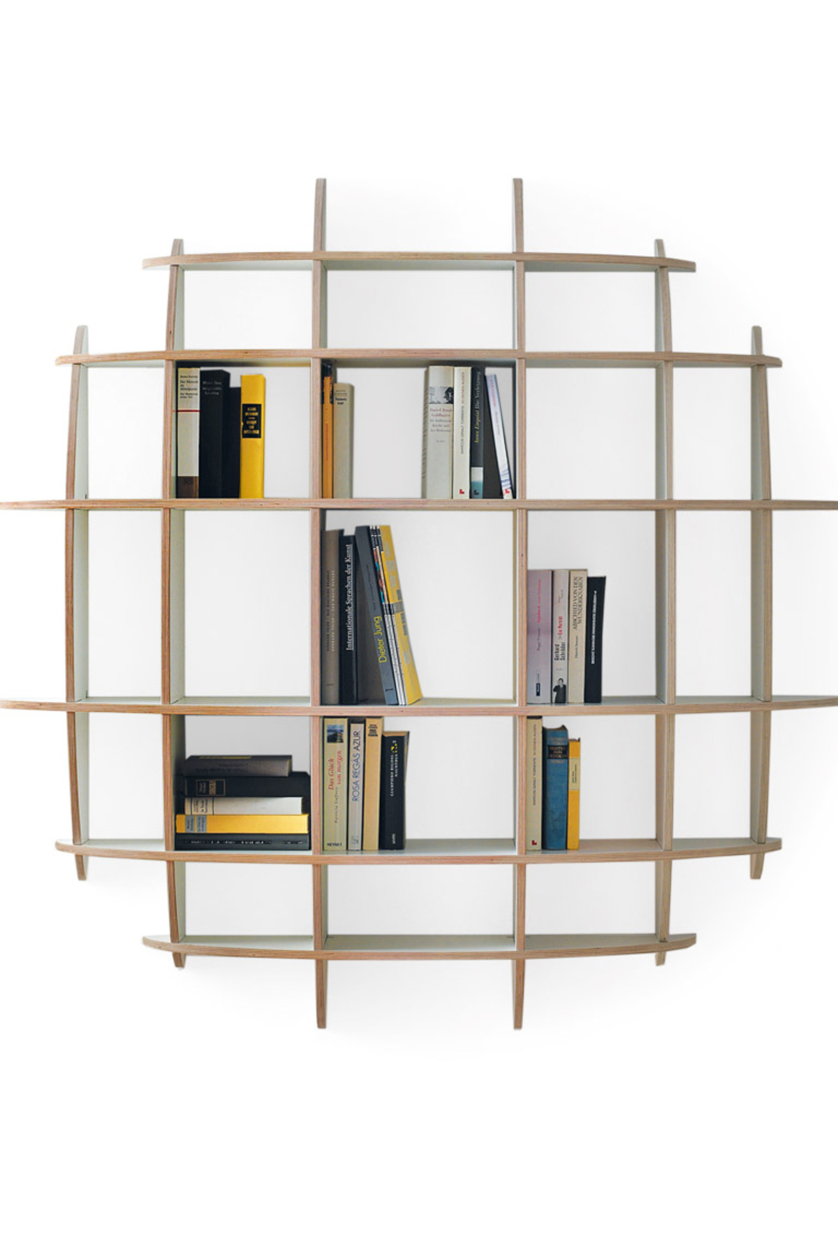 Das Wandregal „Big Jim“ von Ellips Design wölbt sich elegant aus der Mauer.