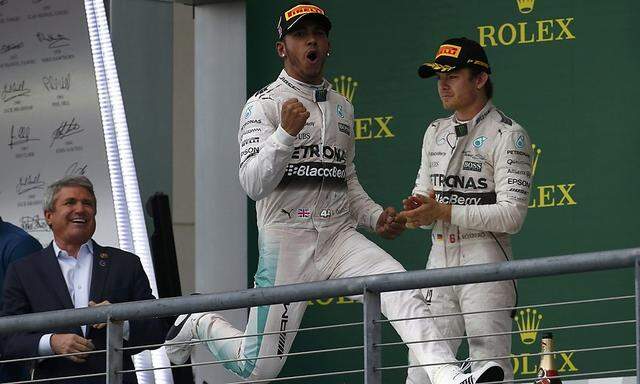Lewis Hamiltons Freude ist Nico Rosbergs Leid.