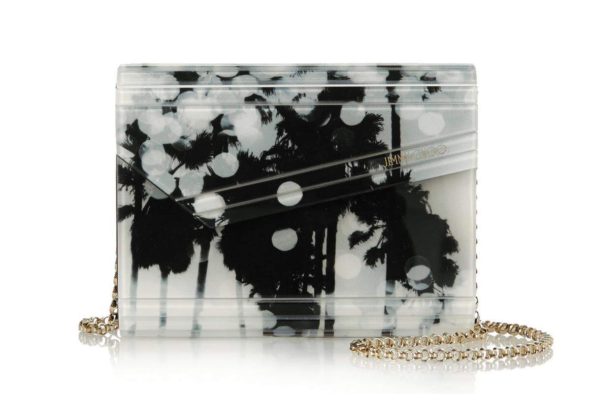 Clutch mit Palmendruck von Jimmy Choo.